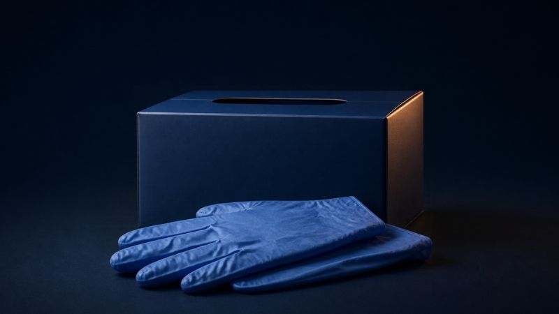 KI-generiertes Symbolbild: Einmalhandschuhe