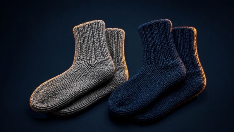 KI-generiertes Symbolbild: dicke Wollsocken